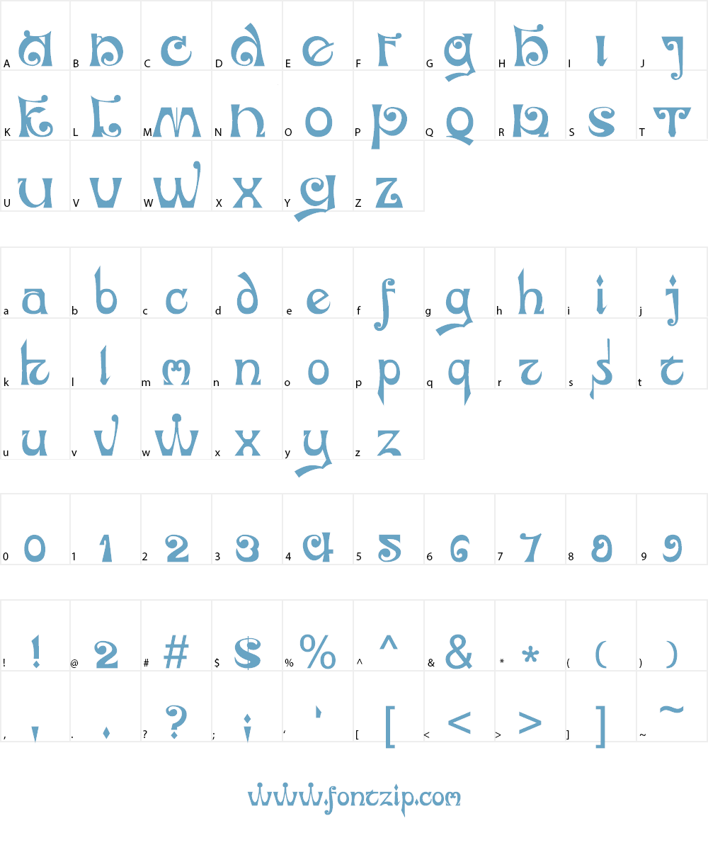 DK Jubileum Font Character